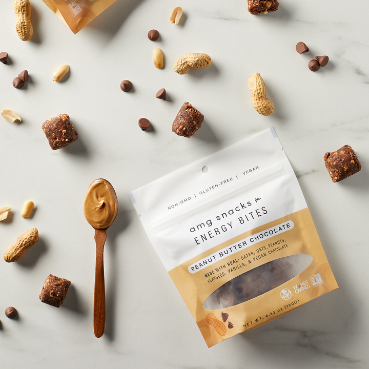 Peanut Butter Chocolate Chip Energy Bites – AMG SNACKS