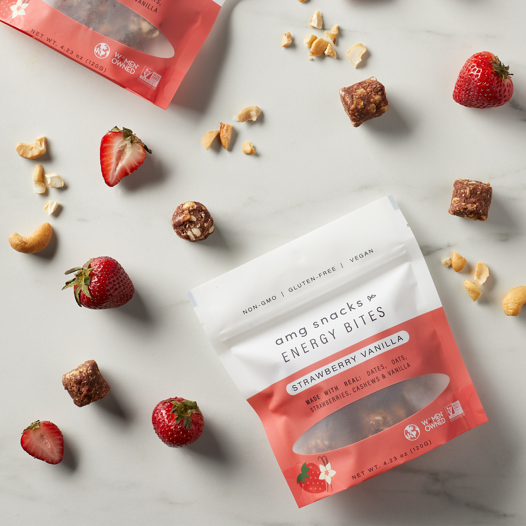 Strawberry Vanilla Energy Bites
